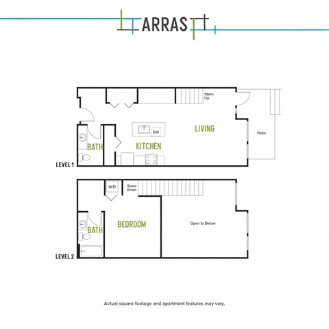 1 Bed 1.5 Bath